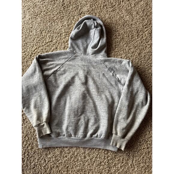 Vintage 80’s Big Yank Thermal Lined Heather Gray M Full Zip Hoodie Sweat Jacket - Picture 6 of 9